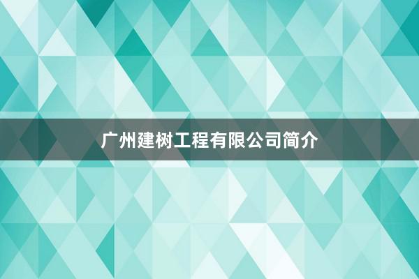 广州建树工程有限公司简介