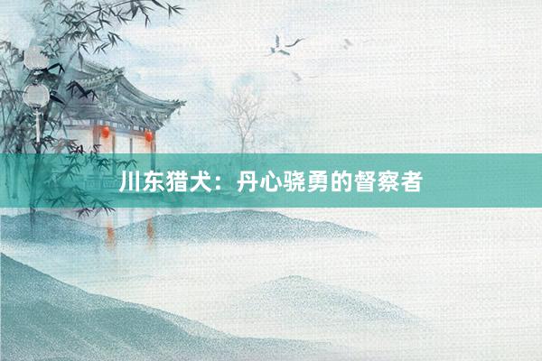 川东猎犬:丹心骁勇的督察者